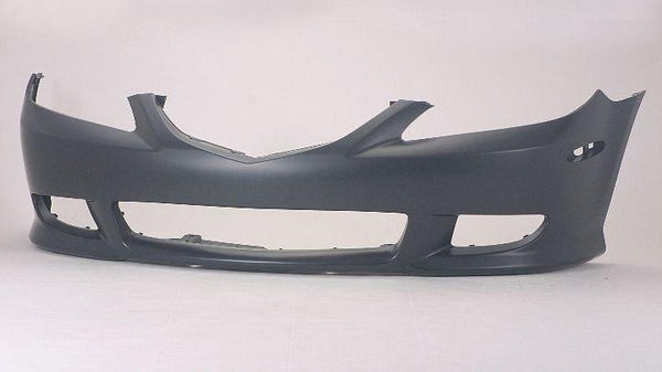 2003-2005 Mazda 6 Bumper Front Primed Sport Model With Spoiler Hole