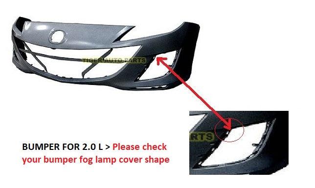 Pare-chocs avant Mazda 3 2010-2011 2.0L apprêté avec chevauchement côté conducteur/passager, MA1000223