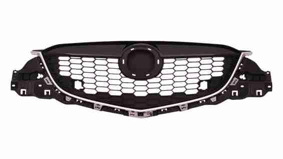 2013-2015 Mazda Cx5 Grille Partial Painted-Bk With Chrome Mldg