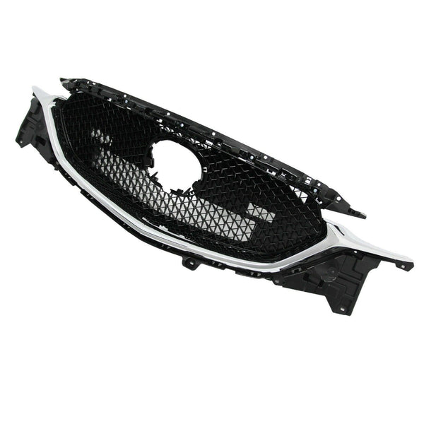 2017-2021 Mazda Cx5 Grille Ptd Black Mesh With Lower Chrome Moulding