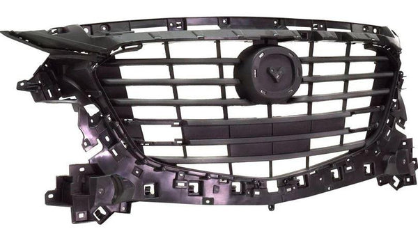 2017-2018 Mazda 3 Sport Grille Matte-Black Mexico Built With Emblem Base For Use With Additional Moulding Sedan/Hatch Back