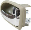 2000-2003 Mazda Mpv Door Handle Front Passenger Side Inner Beige With Chrome