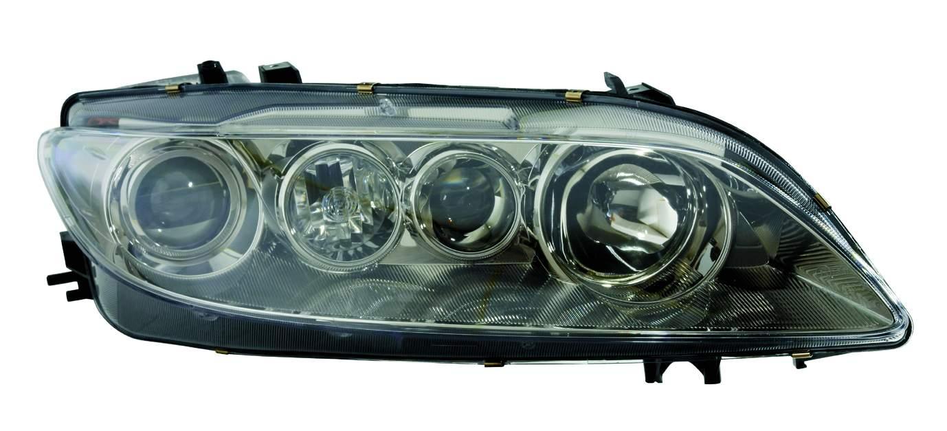 Phare avant côté passager pour Mazda 6 (2003-2005) avec feu antibrouillard, halogène standard haute qualité, MA2503129