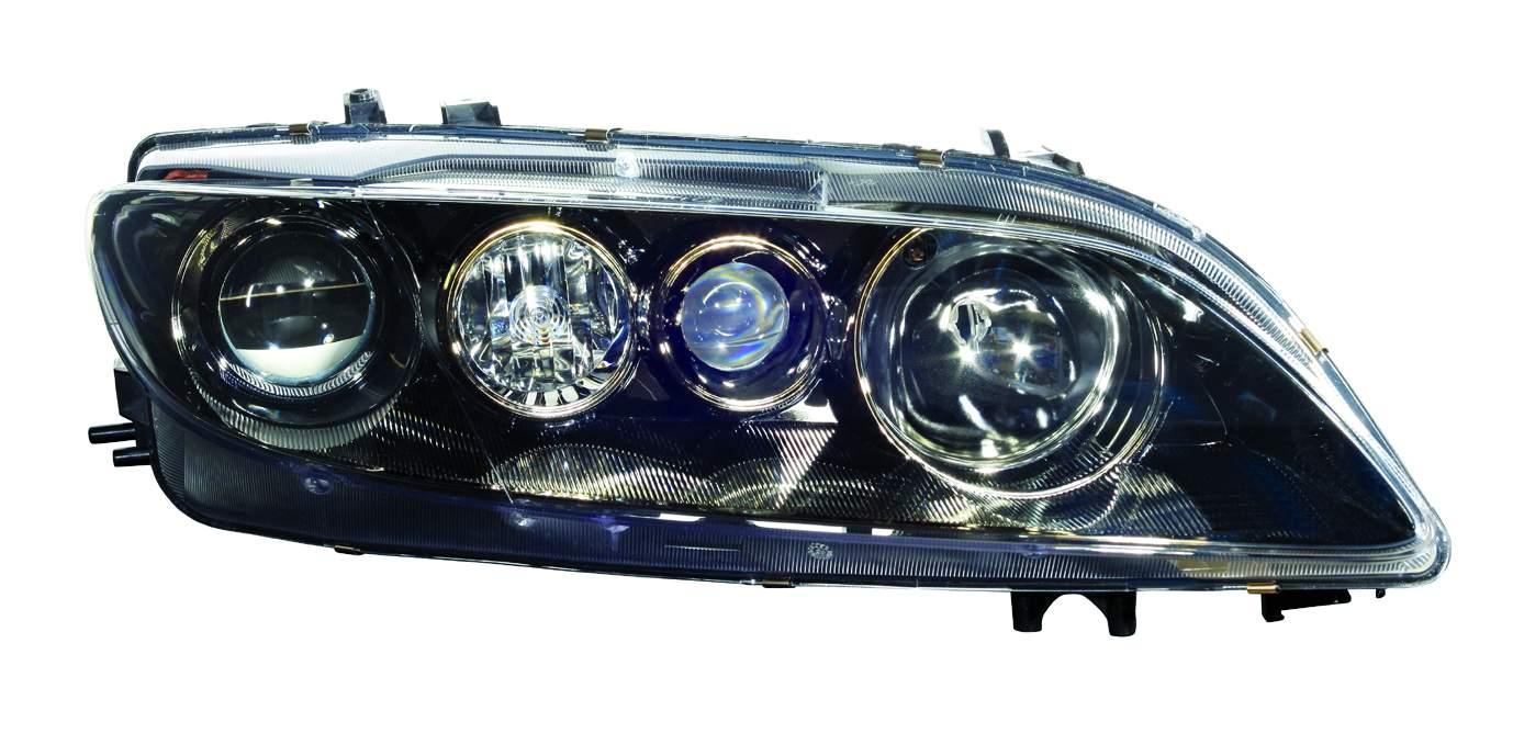 Phare avant côté passager avec feu antibrouillard pour Mazda 6 (2003-2005), type sport, halogène haute qualité, MA2503133