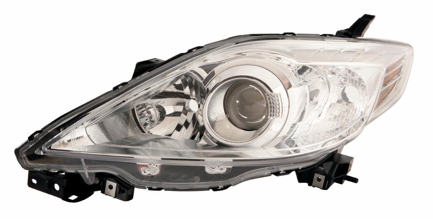 Phare avant gauche halogène de haute qualité avec enjoliveur chromé pour Mazda 5 (2008-2010), référence MA2518124