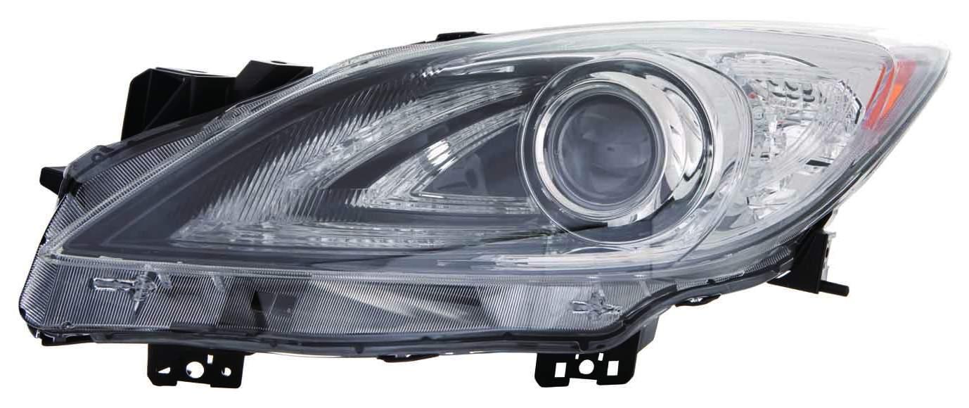 Phare avant gauche (côté conducteur) pour Mazda 3 Sport 2010-2011, ampoule HID sans correcteur d'assiette ni feux de jour, haute qualité, MA2518152