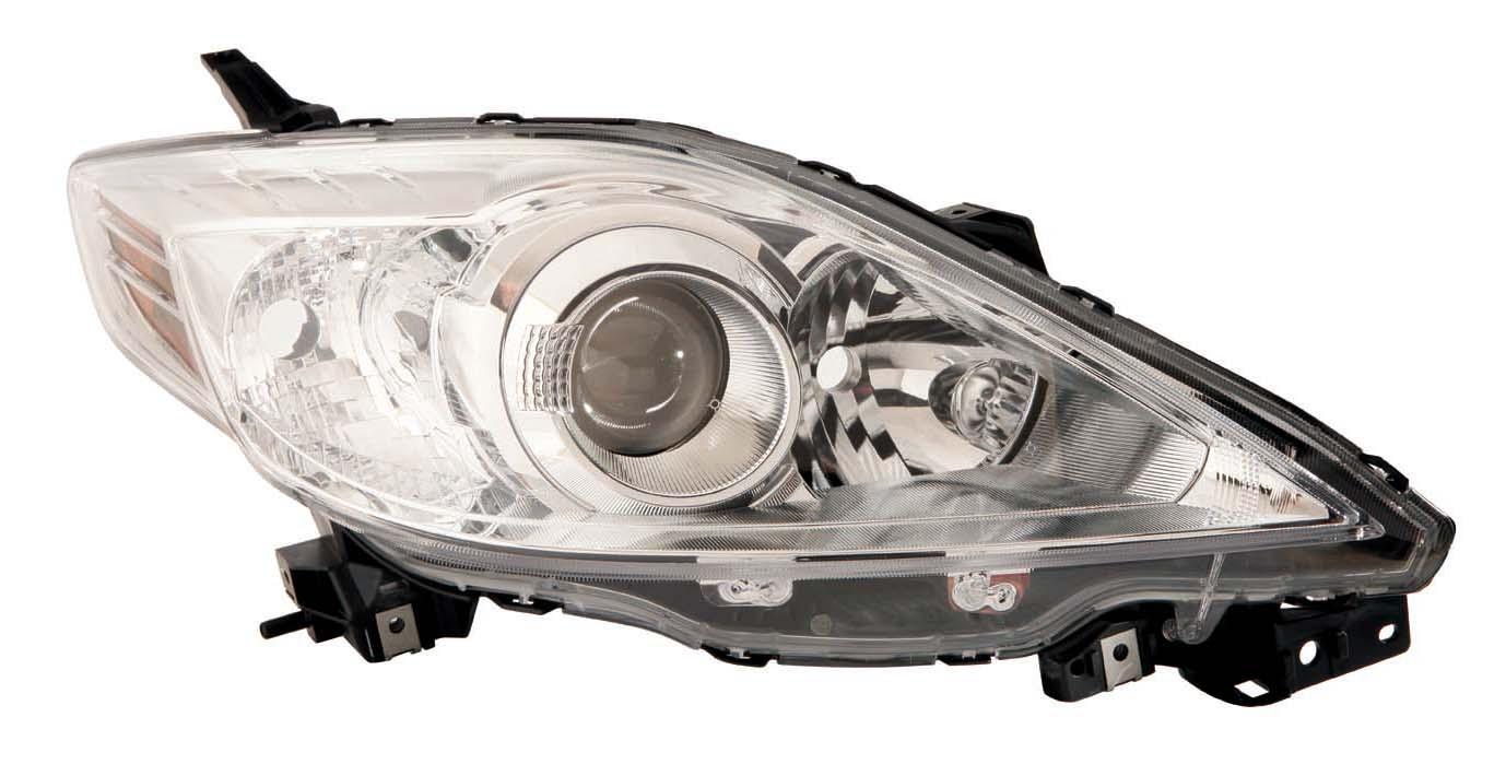Phare avant côté passager, halogène, avec enjoliveur chromé, haute qualité, pour Mazda 5 (2008-2010), référence MA2519124