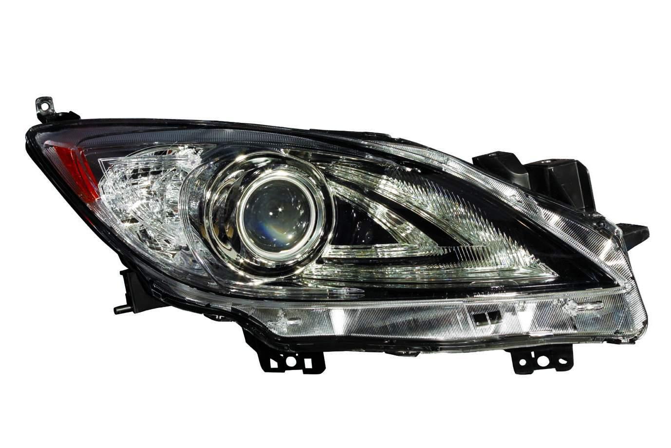 Phare avant côté passager Mazda 3 2010-2013 HID sans correcteur d'assiette automatique avec feux de jour haute qualité, MA2519149