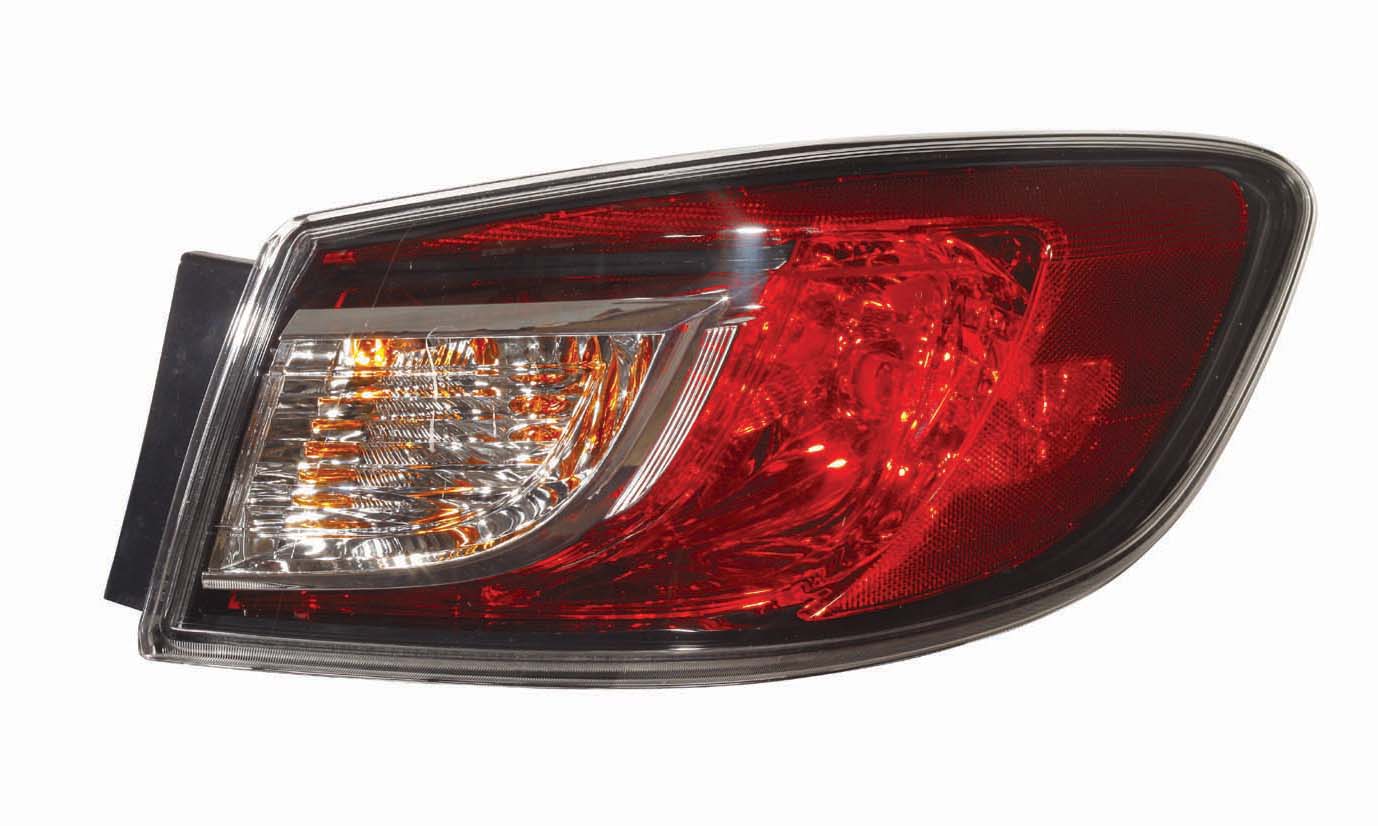 Feu arrière côté passager pour Mazda 3 (2010-2013) sans LED, berline Capa, MA2801144C - Hunt Parts
