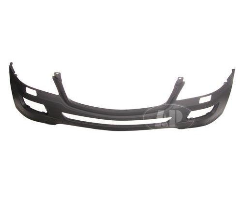 Pare-chocs avant Mercedes ML500 2006-2007 apprêté sans capteur avec trou pour lave-phares sans pack sport, MB1000230