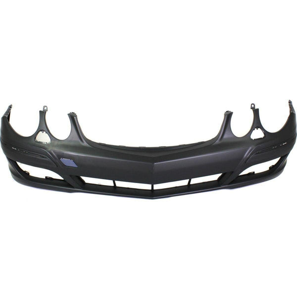 2007-2009 Mercedes E350 Bumper Front Primed Without Sensor With H L Washer Hole Without Sport Pkg Capa