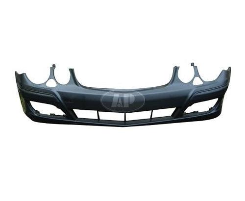 2007-2009 Mercedes E320 Bumper Front Primed Without Sensor With H L Washer Hole Without Sport Pkg