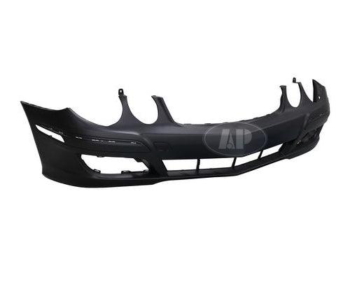 2007-2009 Mercedes E320 Bumper Front Primed Without Sensor Without H L Washer Hole Without Sport Pkg