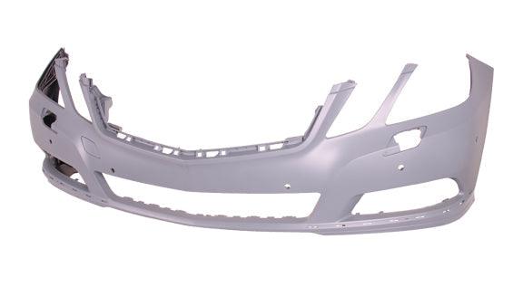 2010-2013 Mercedes E550 Bumper Front Primed With Sensor With H L Washer Hole Without Amg Sport Pkg Sedan/Wgn