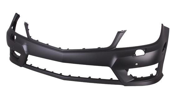 Pare-chocs avant Mercedes C250 2012-2015 apprêté avec capteur, trou pour lave-phares et pack sport AMG, MB1000356