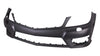 2012-2015 Mercedes C250 Bumper Front Primed Without Sensor With H L Washer Hole With Amg Sport Pkg