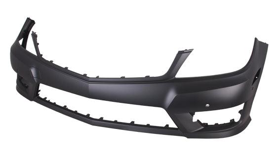 2012-2015 Mercedes C250 Bumper Front Primed With Sensor Without H L Washer Hole With Amg Sport Pkg