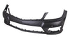 2012-2015 Mercedes C350 Bumper Front Primed With Sensor Without H L Washer Hole With Amg Sport Pkg