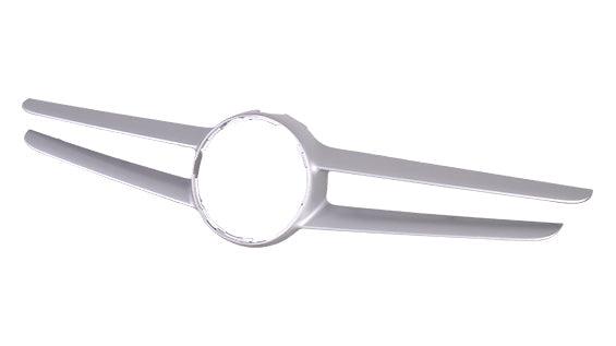 2015-2018 Mercedes C63 Amg Grille Moulding With Camera Hole Silver Gray