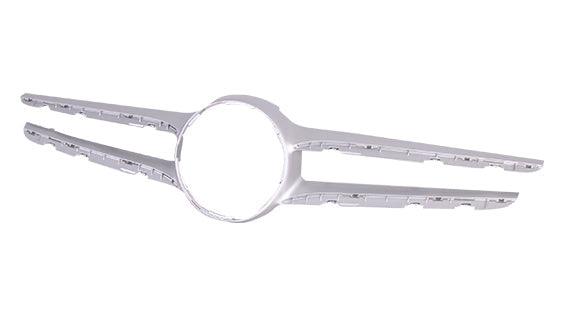 Moulure de calandre Mercedes C300 2015-2016 sans trou pour caméra, avec trou de moulure, gris argenté, MB1210115