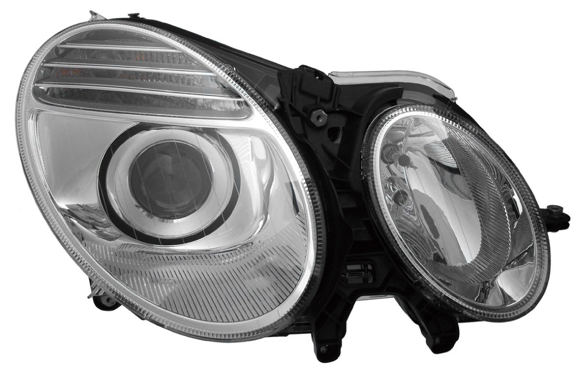 Phare avant gauche (côté conducteur) Mercedes E280 2007-2009, halogène, référence MB2500100C - Hunt Parts
