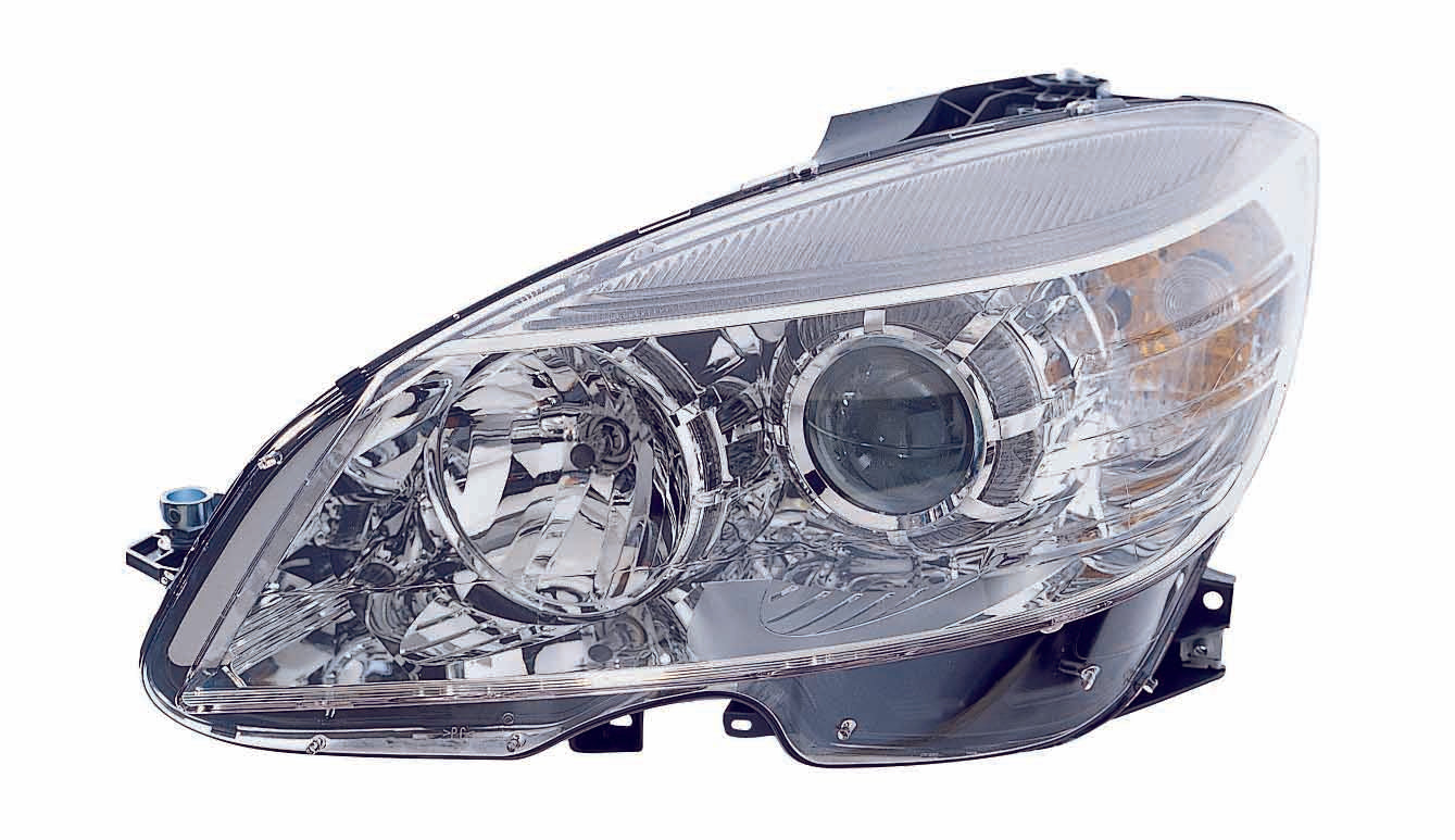 Phare avant côté conducteur Mercedes C230 2008-2009 avec cerclage chromé, date de fabrication : 09/02/2007, référence : MB2502163C - Hunt Parts