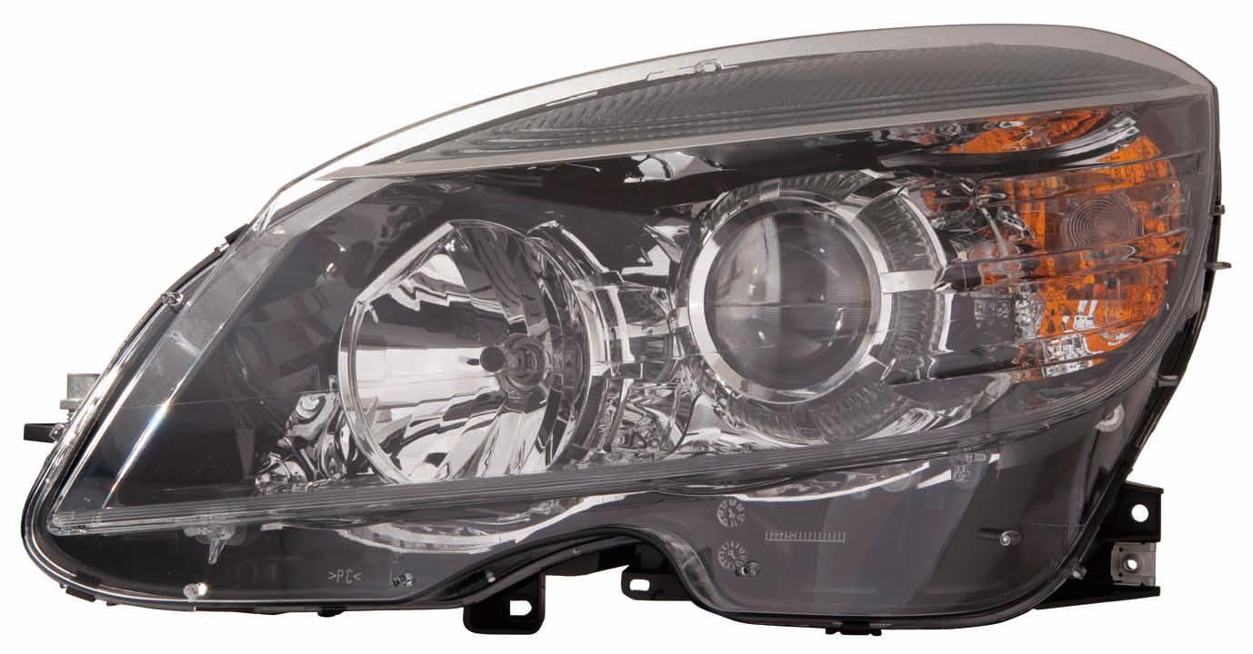 Phare avant gauche (côté conducteur) Mercedes C230 2008-2009, halogène, boîtier noir, haute qualité, MB2502185
