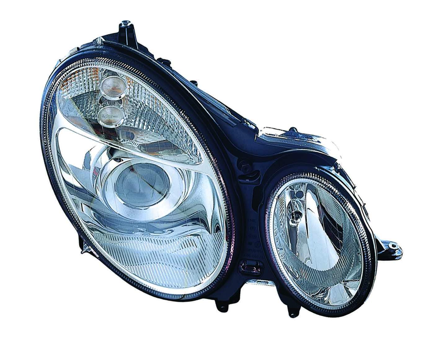 Phare avant côté passager Mercedes E320 2003-2006, halogène, référence MB2503108C - Hunt Parts
