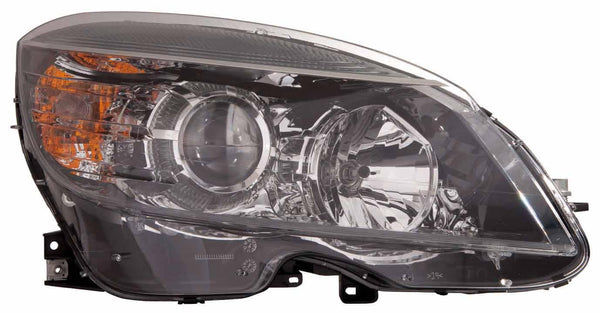 2008-2009 Mercedes C230 Head Lamp Passenger Side Halogen Black Housing High Quality