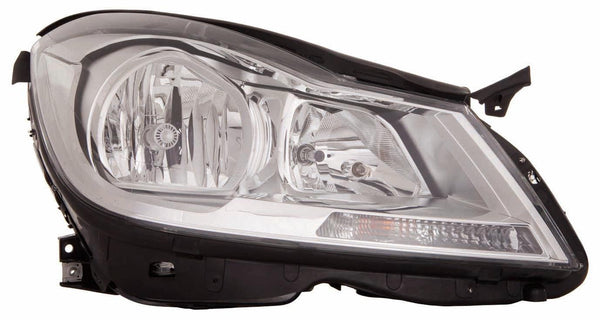 2012-2014 Mercedes C350 Head Lamp Passenger Side Halogen Chrome Housing Sedan Without Cornering Lamp High Quality
