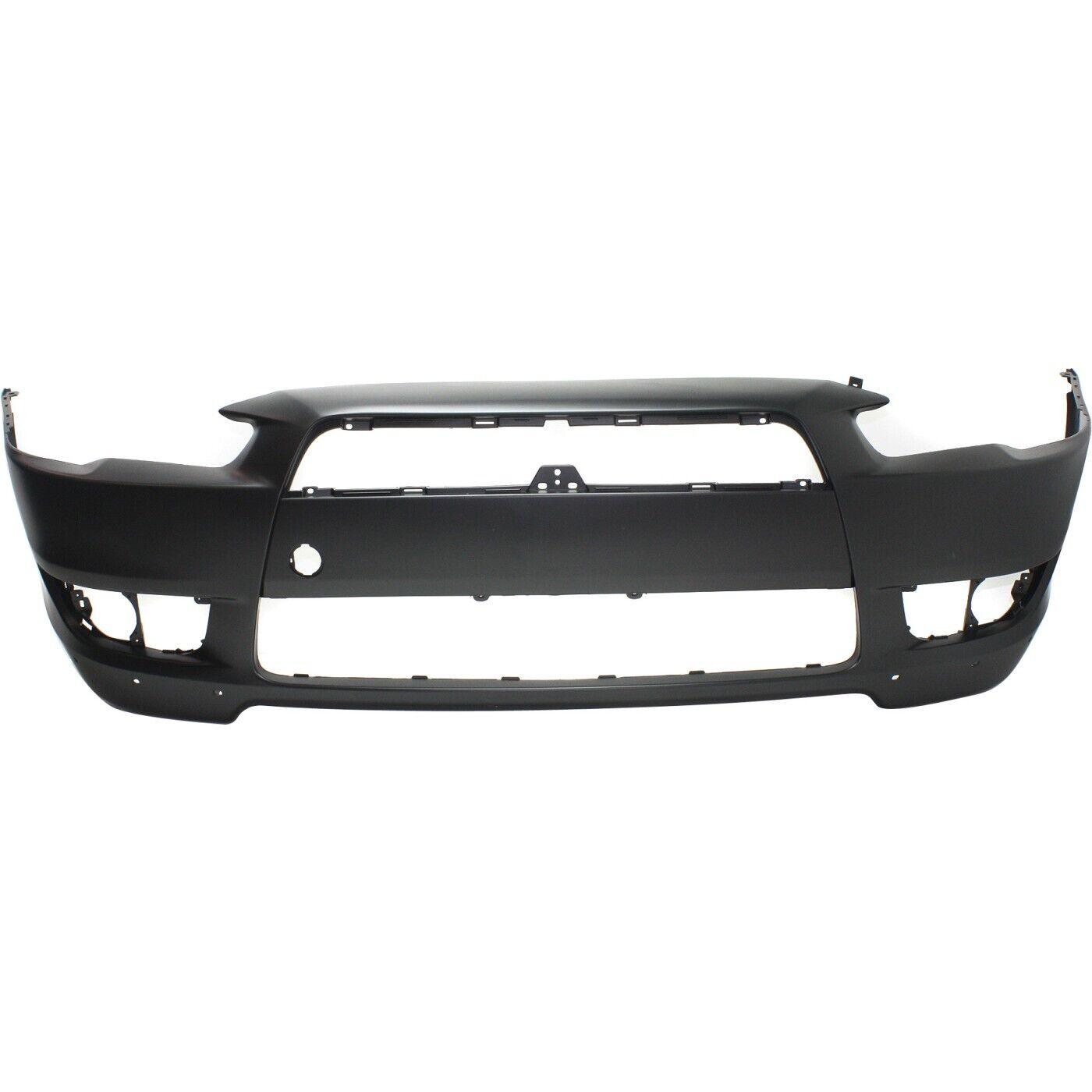Pare-chocs avant Mitsubishi Lancer 2008-2015 apprêté avec trou pour aileron (modèles GTS/SE), MI1000319