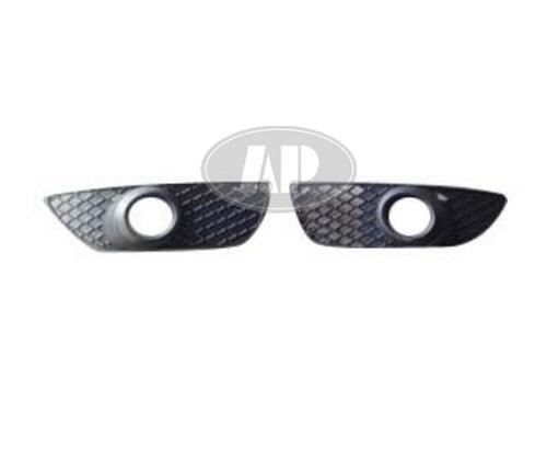 2008-2015 Mitsubishi Lancer Fog Lamp Cover Front Driver Side Matte-Black With Fog Lamp Hole (Bezel)