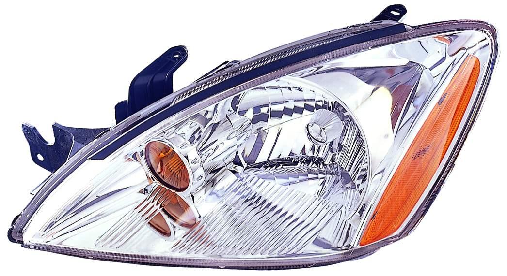 Phare avant côté conducteur Mitsubishi Lancer 2004-2007, enjoliveur chromé (hors Ralliart), haute qualité, MI2502136