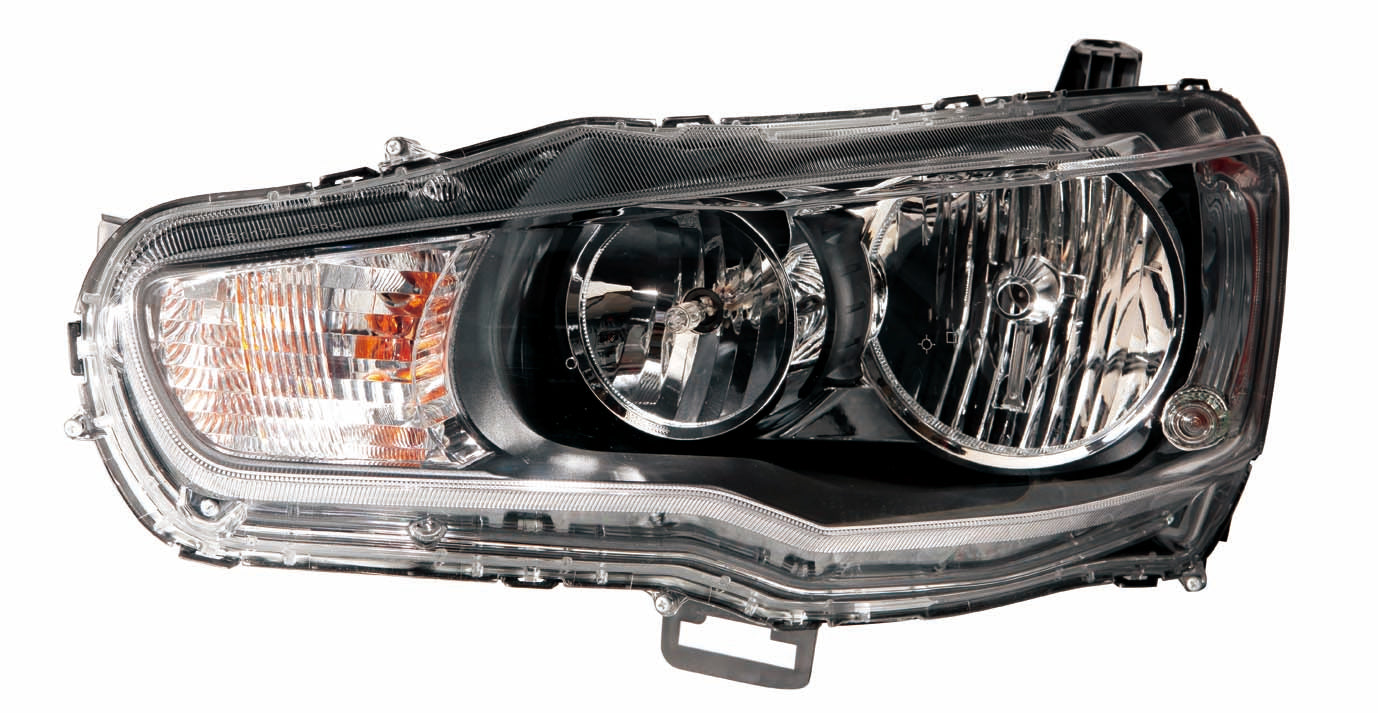 Phare avant côté conducteur halogène pour Mitsubishi Lancer Evolution 2009-2015 (Om 02 nov. 2008 Capa, Mi2502158C - Hunt Parts)