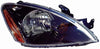 2004-2006 Mitsubishi Lancer Head Lamp Passenger Side Black Bezel For Ralliart Model