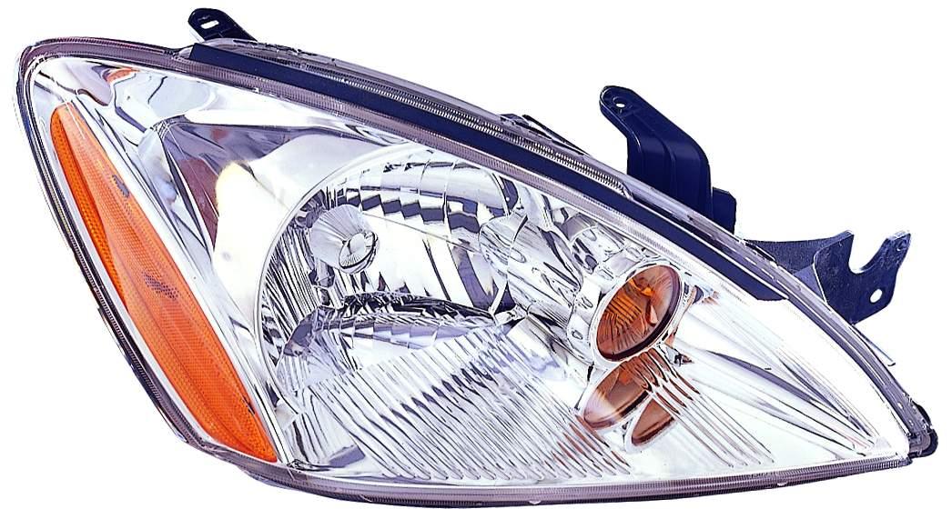 Phare avant côté passager Mitsubishi Lancer 2004-2007, enjoliveur chromé (sauf Ralliart), MI2503136