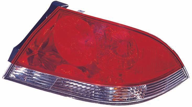 Feu arrière côté passager Mitsubishi Lancer 2004-2007, lentille transparente/rouge (modèle ES/LS), haute qualité, MI2801119