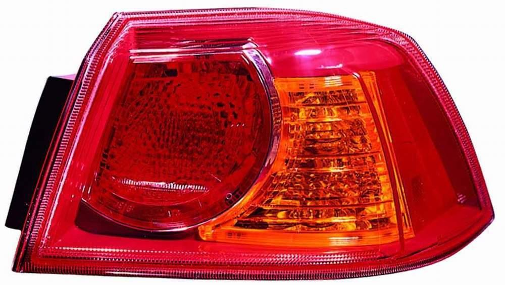 Feu arrière côté passager Mitsubishi Lancer 2008-2009, contour rouge, haute qualité, MI2805100