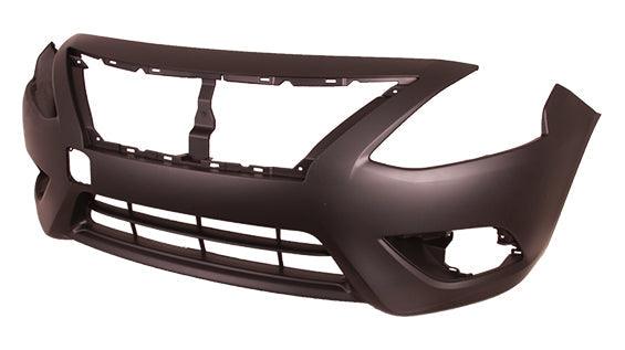 2015-2019 Nissan Versa Sedan Bumper Front Primed Without Chrome Moulding Ptm Capa