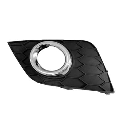 Fog Lamp Bezel Front Driver Side Nissan Sentra 2016-2019 Matt Black/Chrome , Ni1038143U