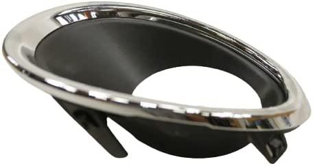 2017-2019 Nissan Rogue Sport Fog Lamp Bezel Front Driver Side Textured Black With Chrome Finish