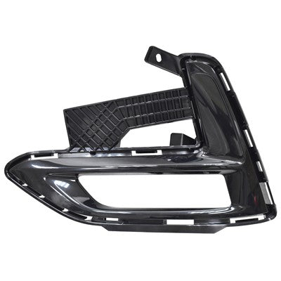 Fog Lamp Bezel Front Driver Side Nissan Sentra 2020-2023 Ptd Gloss Black , Ni1038173U