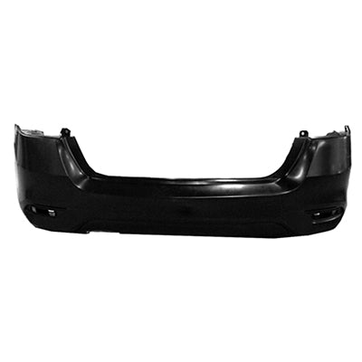 Bumper Rear Primed Sr With Textured Lower Nissan Sentra 2016-2019 (Driver Side Exhaust Cut) , Ni1100313U