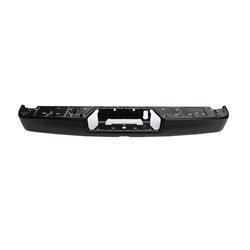 2017-2019 Nissan Titan Bumper Step Face Bar Rear Black Without Sensor Steel Capa