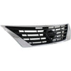 2012-2014 Nissan Versa Sedan Grille Black With Chrome Moulding