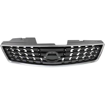 Calandre peinte pour Nissan Sentra 2008-2009, argent foncé/noir avec chrome à l'avant, 2.0L, NI1200248