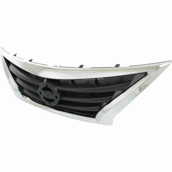 2015-2019 Nissan Versa Sedan Grille Chrome/Black