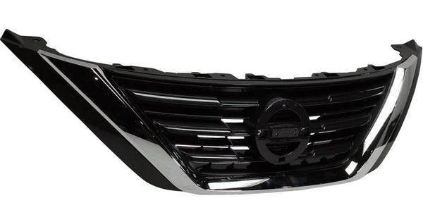 Grille Upper Nissan Altima 2016-2018 Ptd Silver Gray With Chrome Moulding , Ni1200283U
