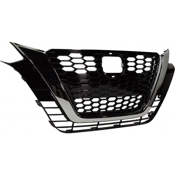 2019-2021 Nissan Altima Sedan Grille Ptd Black With Chrome Moulding Without Camera S/Sl/Sv Model
