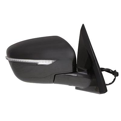 2017 Nissan Pathfinder Mirror Passenger Side Power Heated Manual Folding Convex Glass With Signal Without Camera Ptm